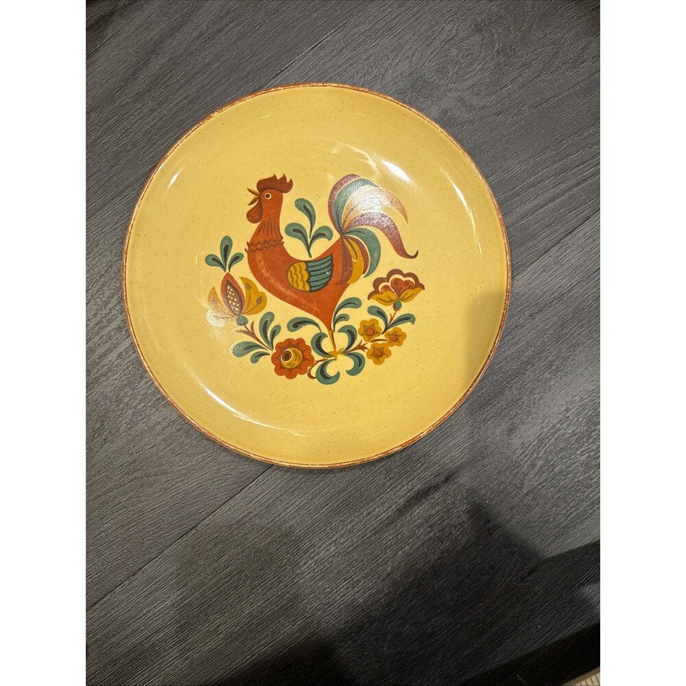 Vintage Taylor Simth & Taylor Rooster Dinner Plate 10 1/8"